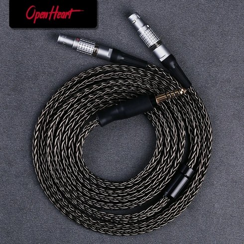 항공케이블 기계식 키보드 USB C타입 OPENHEART 초점 유토피아용 헤드폰 케이블 XLR 업그레이드 밸런스 은도금 16 코어 4.4mm 2.5mm 6.35mm 2m, 3.3.5mm stereo - 3.0m