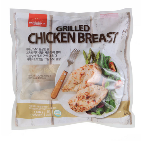 한트바커 그릴 닭가슴살 1 260g, 1.26kg, 1개