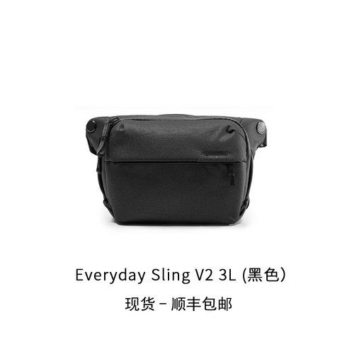 Peak Design Everyday Sling V2 슬링백 크로스백 3L 픽디자인 카메라백 힙색, 카본블랙