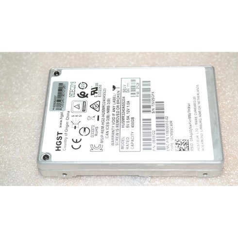 Dell/HP 서버용 SAS SSD HGST 12G 400GB eMLC HUSMR3240ASS204 엔터프라이즈 기업용