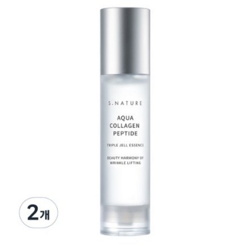 에스네이처 아쿠아 콜라겐 펩타이드 트리플 젤 에센스, 50ml, 2개
