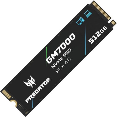 gm7000 - acer Predator GM7000 4TB M 2 SSD 2280 NVMe Gen4 내장 게이밍 PS5와 호환 7400MB s BL 9B R 107, 512GB