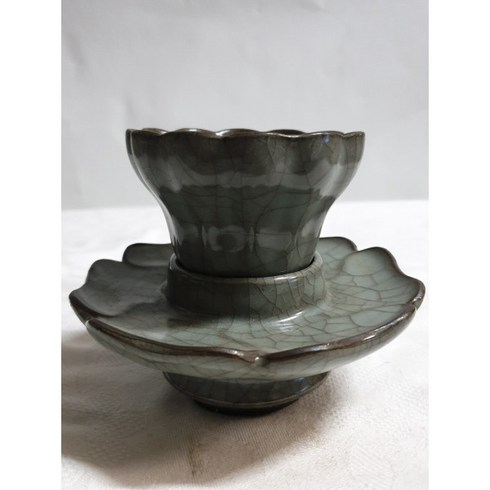 빙열 관요 술잔세트 높이10cm 총무게488g 단초마을 골동품/수집품/도자기