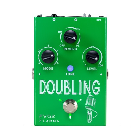 FLAMMA 플라마 보컬 더블링 이펙터 페달 FV02, 1개