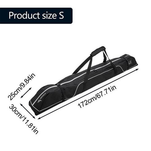 스노우 보드 가방 대용량 스키 방수 스키 부츠 야외 겨울 스키 장비 보관 가방 남여 주최자 가방, 172cm