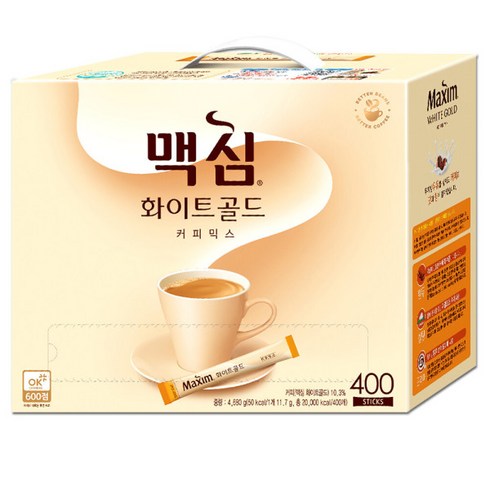 맥심커피믹스400 - 동서식품 맥심 화이트골드 400T 맥심모카골드 280T 400T, 11.7g, 400개입, 400개