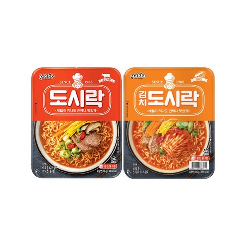 팔도 컵라면 도시락 12입+김치도시락 12입, 1세트