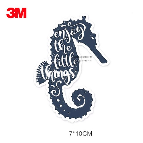 지구 3M 스티커 해양생물 DIVE SCUBA PADI 스쿠버 다이빙 캠핑 악세사리 해마, 11.해마 스티커_ DS11