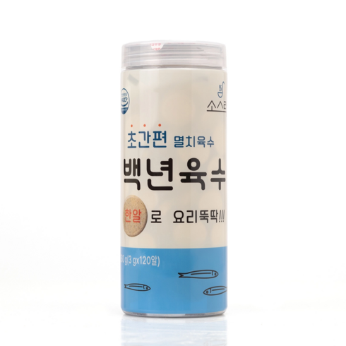 백년육수 - 소스락 백년육수 360g (3g x 120알) 멸치육수, 1개