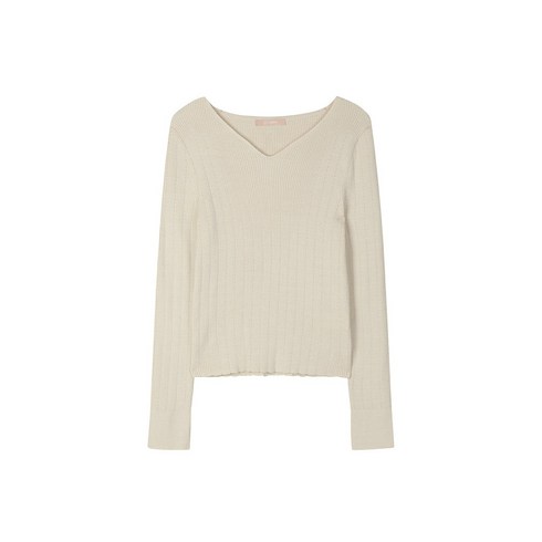 씨씨콜렉트 중계점 슬림핏 브이넥 긴팔 니트 E241KSK104