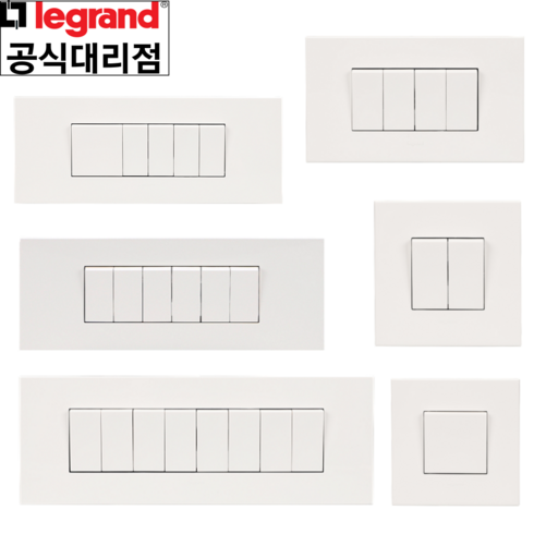 르그랑스위치 - 르그랑 유럽형 아테오 스위치 화이트, 5. 아테오유럽형 1로5구, 1개