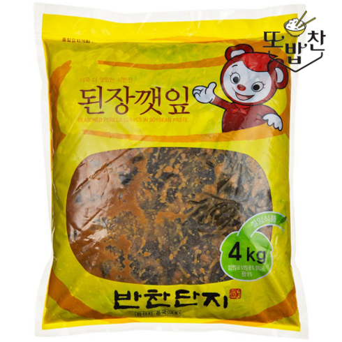 해품 반찬단지 된장깻잎 4kg 절임반찬, 1개