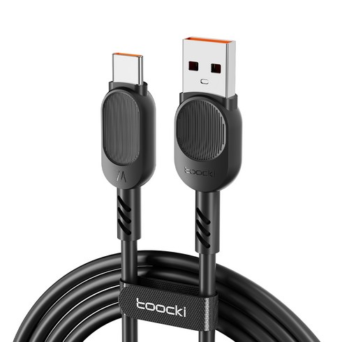 Toocki 투키 7A C타입 고속 충전케이블 PDC, 0.25m, 블랙, 2개