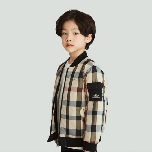 닥스 리틀 닥스키즈 하우스체크 퀼팅 점퍼 DSS81JP01P BG