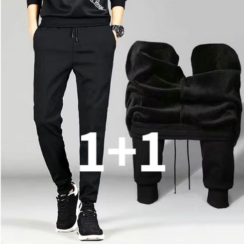 2023년 가성비 최고 엘원팬츠 - 몽드엘 1+1 남성 기모 트레이닝바지 XL~5XL