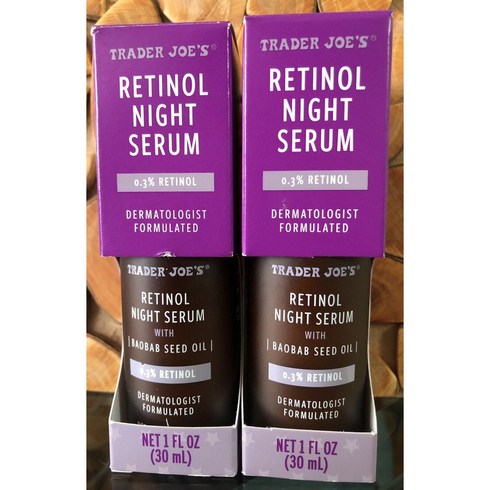 [미국직구/무료배송] 1+1 트레이더 조 레티놀 나이트 세럼 Trader Joes Retinol Night Serum - 30ml, 1개, 1oz