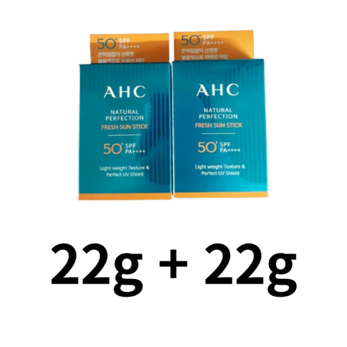 A.H.C 내추럴 퍼펙션 프레쉬 선스틱 SPF50+ PA++++, 44g, 2개