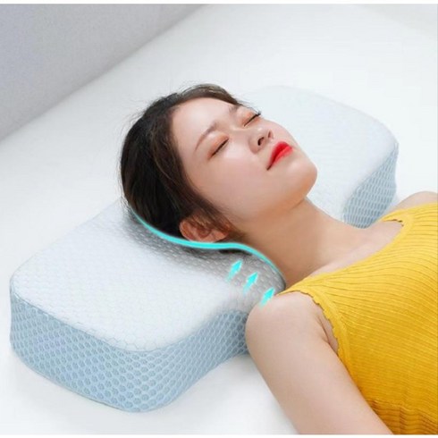 2023년 가성비 최고 경추베개 - 은코꿀잠베개 코골이 경추 베개 인체공학적 메모리폼 목편한 바른자세 일자목, 투톤 진그레이+연그레이, 1개