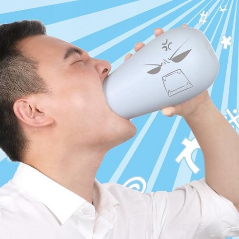 고함항아리 방음마이크 발성연습 스트레스 소리지르기, 블루