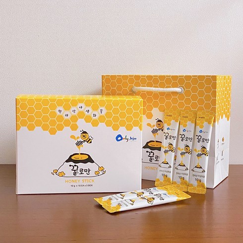 [당근말밥제주] 한라산 야생화꿀 꿀로만 스틱형꿀 (야생화꿀) 5+1BOX (스틱 50개+10개입), 100g, 5개