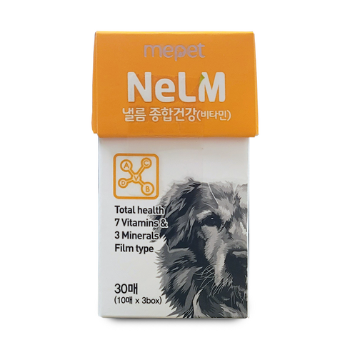 미펫 낼름 강아지 애견 종합건강 비타민 필름 영양제 30매, 1박스, 면역력 강화