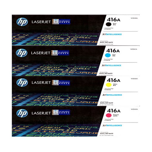 HP 정품토너 NO.416A W2040A 검정 M454 2.4K M454dn, 1개