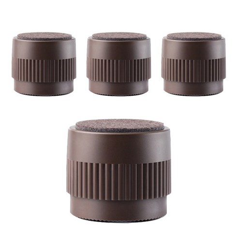 가구다리 높이조절 발받침 50mm 4p, 다크브라운, 4개