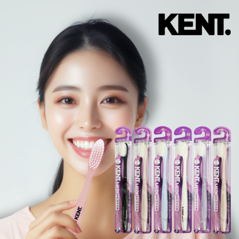 kent칫솔 - 켄트 초극세모 칫솔 세트, 6개입, 2개