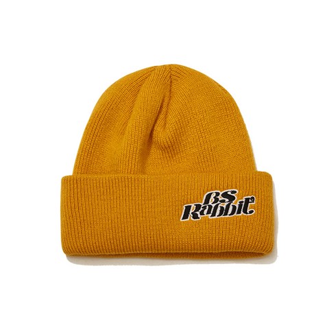 2023년 가성비 최고 비에스레빗비니 - 비에스래빗 2223 BSRABBIT BS LOGO BEANIE YELLOW 스노우보드 비니