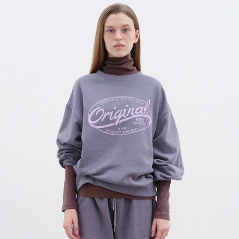 [벤시몽] [23FW] ORIGINAL LOGO SWEATSHIRT - CHARCOAL