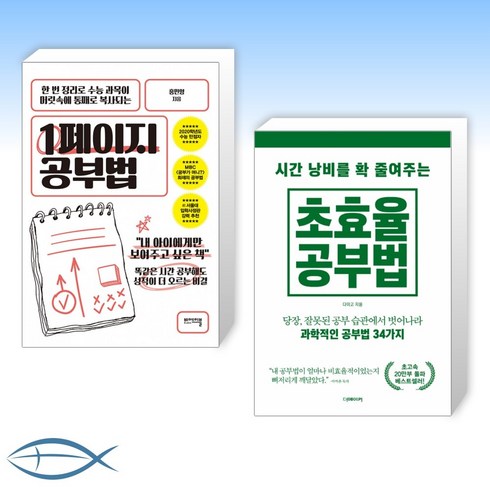 1페이지공부법 - [HOT 공부법 세트] 1페이지 공부법 + 시간 낭비를 확 줄여주는 초효율 공부법 (전2권)