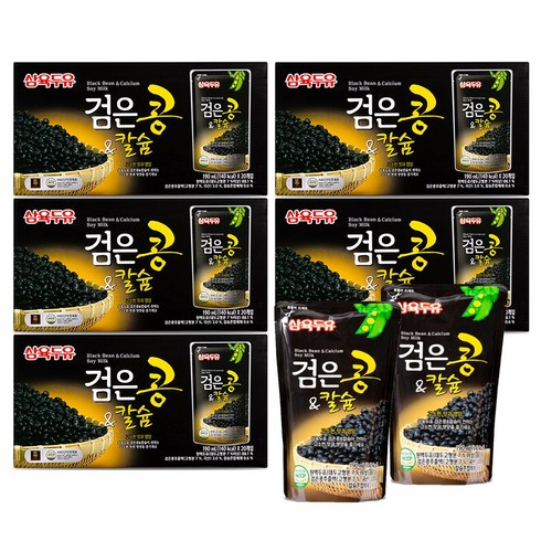 삼육두유 검은콩과칼슘X3박스삼육두유 흑임자(190mlX20팩 - 삼육두유 검은콩&칼슘 파우치, 190ml, 100개