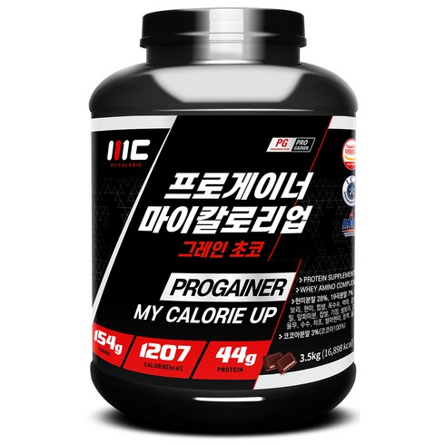 진명게이너 - 프로게이너 마이칼로리업 그레인초코 3.5kg 19곡 탄수화물 게이너 벌크업 체중증가 살찌는 보충식품, 1개