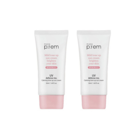 메이크프렘 유브이 디펜스 미 카밍 톤업 선크림 50ml, 40ml, 2개