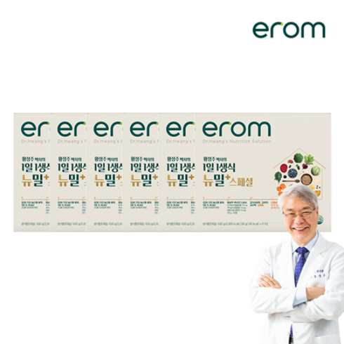 이롬 황성주 박사의 1일 1생식 뉴밀흔들컵 - [스페셜] 이롬 황성주 박사의 1일 1생식 뉴밀+ 스페셜 6박스, 없음, 420g, 6개