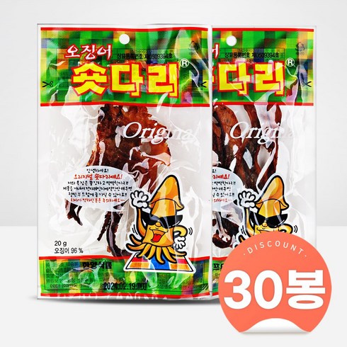 [가온애] 한양식품 오징어 숏다리, 20g, 30개