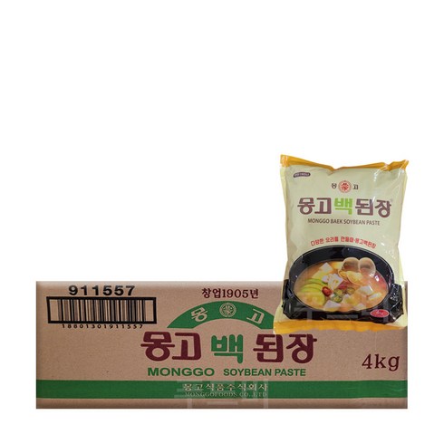 몽고 백된장 4kg X 4개입 (1박스), 4개