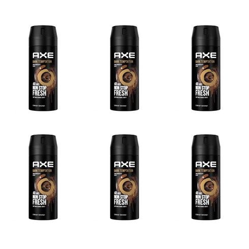 AXE 데오드란트 바디 스프레이 다크템테이션150mlx6팩, 6개, 150ml