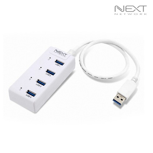 [NEXT-505UH] 이지넷 USB3.0 4포트 무전원 허브, 상세페이지 참조