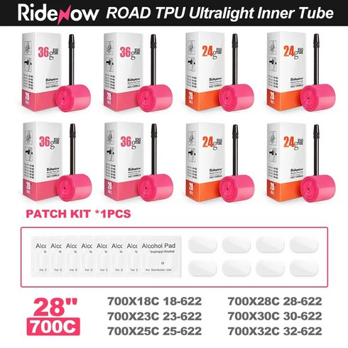 타막SL7 RideNow 초경량 자전거 내부 튜브 도로 TPU 타이어 프렌치 밸브 36g 700x18 25 28 32 45mm 65mm 85mm 길이, 16.38g 700x18-32c 10pcs - 45mm