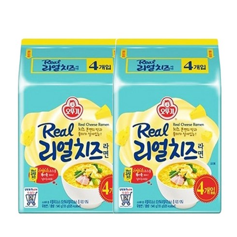 오뚜기 리얼치즈라면 135g, 8개