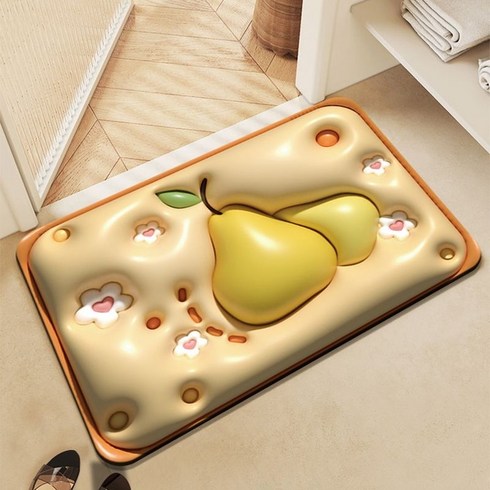 랑부띠끄 욕실매트 규조토 입체 메모리폼 화장실 바닥 미끄럼방지 물흡수, 배배