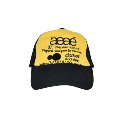 AEAE WEB LOGO MESH CAP - YELLOWBLACK YE