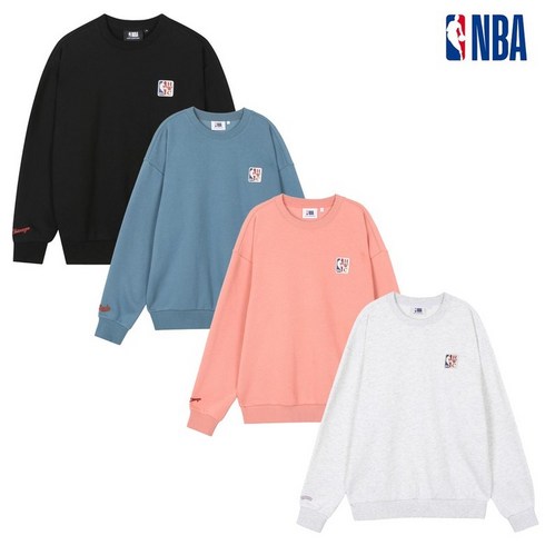 NBA 남녀공용 PLAY 루즈핏 기모 맨투맨 티셔츠 N224TS010P