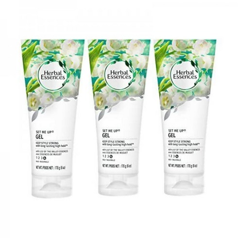 허벌 에센스 Herbal Essences Set Me Up 맥시멈 홀드 헤어젤 170g 3개팩, Hold Gel