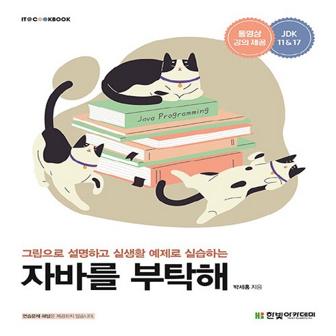 새책 스테이책터 [자바를 부탁해] 그림으로 배우고 실생활 예제로 실습하는 한빛아카데미(교재) 박세홍 지음 자바 2021, 자바를 부탁해, NSB9791156645672