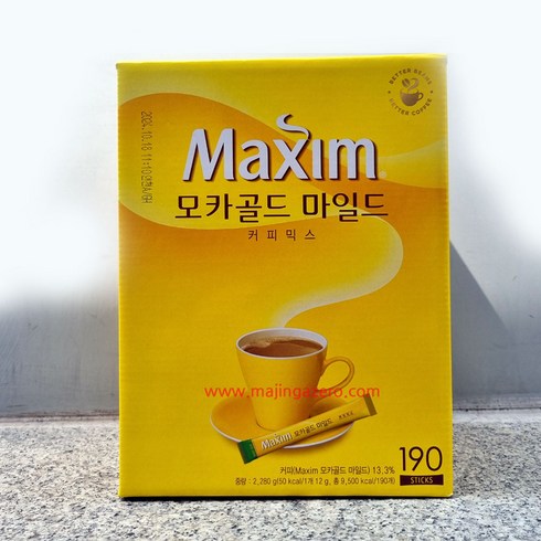 맥심 모카골드 마일드 커피 믹스, 12g, 190개입, 2박스