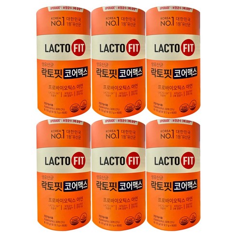 락토핏 생유산균 코어맥스 2g x 60포 6개 (리뉴얼) /