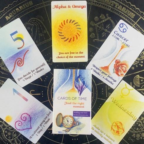 시간의 카드는 가이드 책을 가진 적당한 순간을 찾아냅니다 타로 카드 가족 파티 카드 놀이 갑판 타로 카드 널 게임, [07] Cards of Time