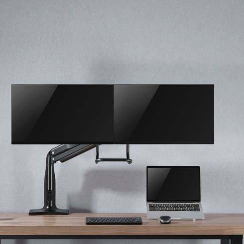 루나랩 헤비 듀얼 모니터암 거치대, 듀얼 블랙 (헤비), 1개